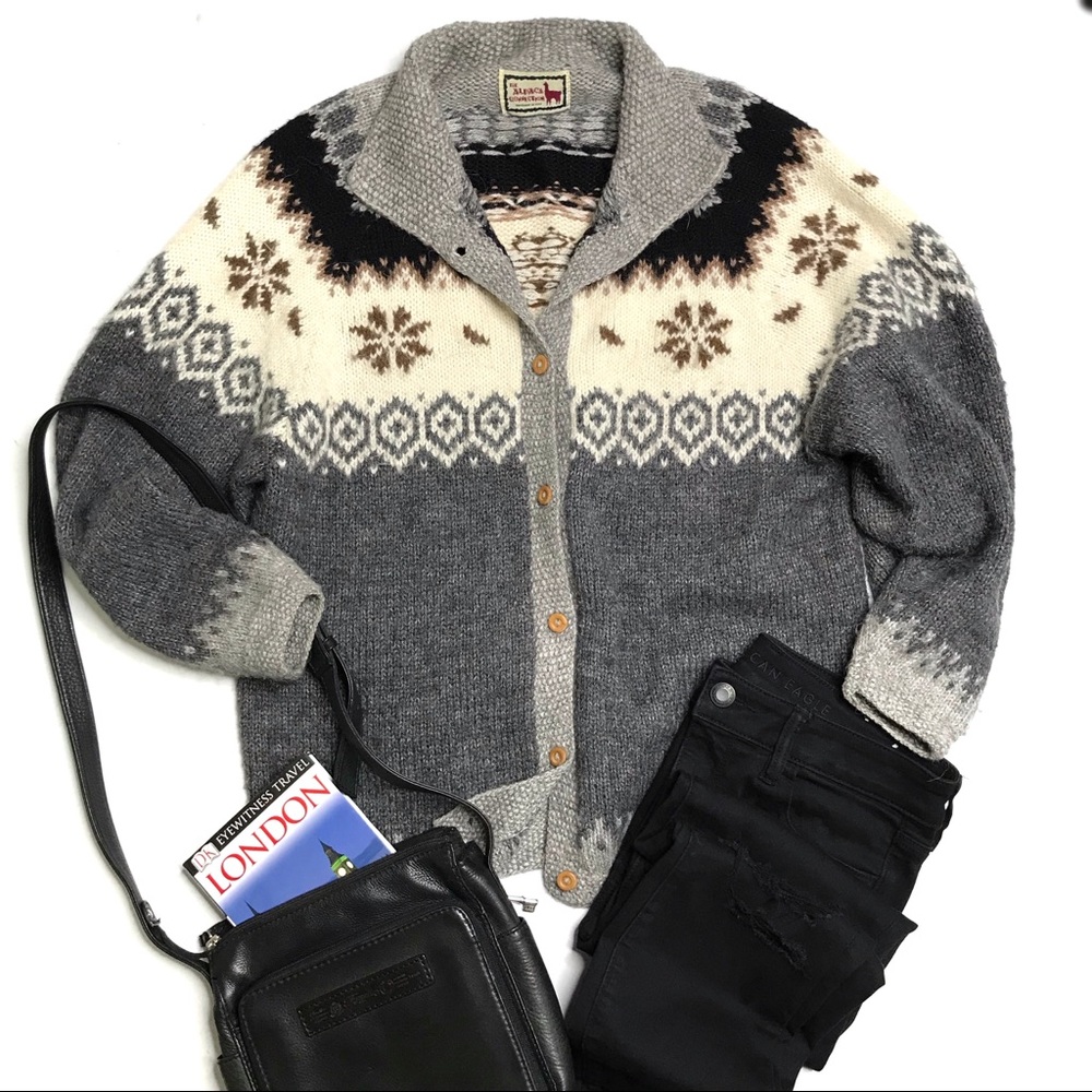 Alpaca Connection Fair Isle Cardigan Sweater